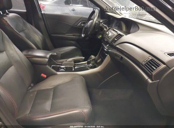 1HGCR2F14HA298431 2017 HONDA ACCORD Black Вид салону спереду