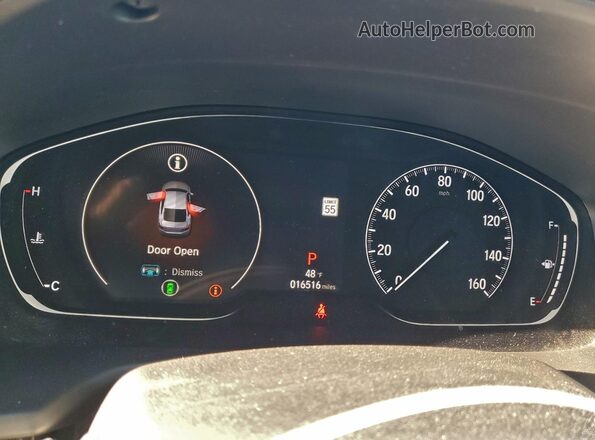 1HGCV1F19KA056246 2019 HONDA ACCORD Silver Instrument cluster view