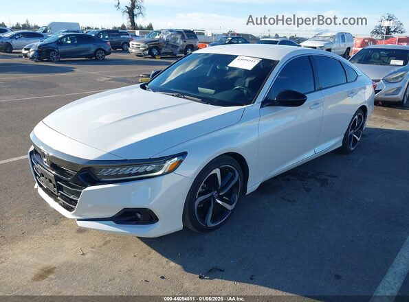 1HGCV1F30NA057873 2022 HONDA ACCORD White Передня ліва чверть