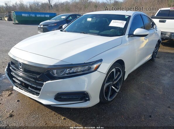 1HGCV1F31JA234053 2018 HONDA ACCORD White Առջևի ձախ երեք քառորդ տեսարան