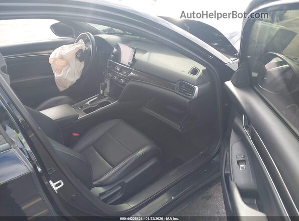 1HGCV1F31MA036870 2021 HONDA ACCORD Black წინა სალონის ხედი