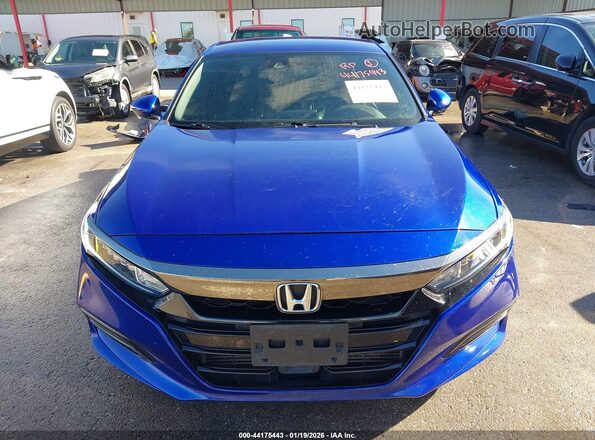 1HGCV1F35JA222567 2018 HONDA ACCORD Blue უკანა სალონის ხედი