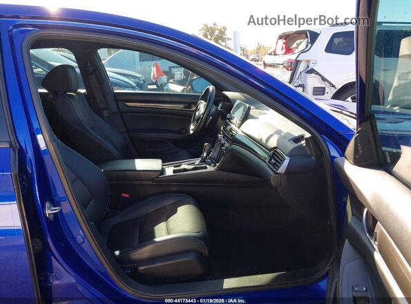 1HGCV1F35JA222567 2018 HONDA ACCORD Blue წინა სალონის ხედი