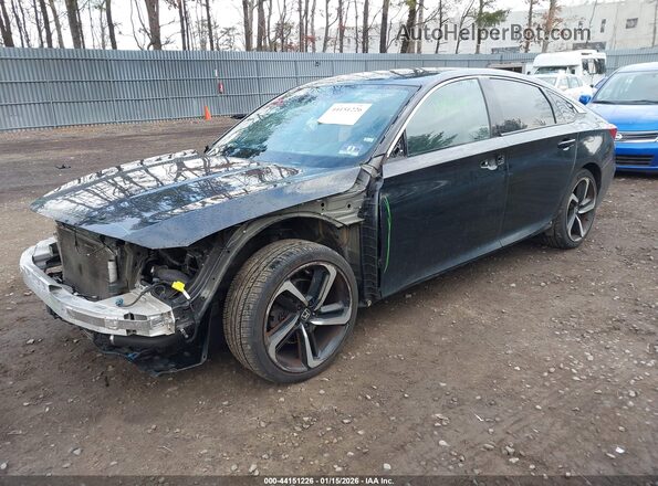 1HGCV1F35KA031099 2019 HONDA ACCORD Black Передня ліва чверть