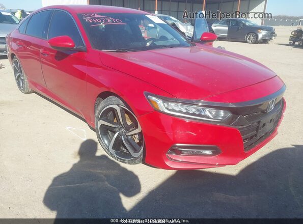 1HGCV1F37KA056893 2019 HONDA ACCORD Red 