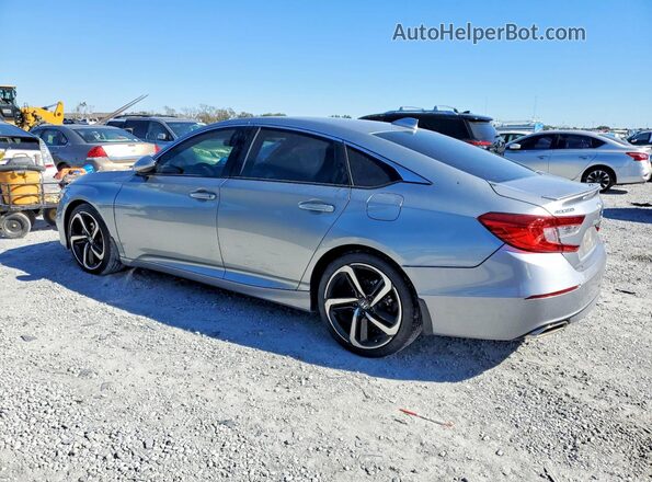 1HGCV1F38KA141192 2019 HONDA ACCORD Silver Задня ліва чверть