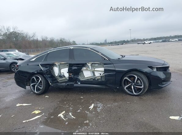 1HGCV1F40NA033873 2022 HONDA ACCORD Black უკანა სალონის ხედი