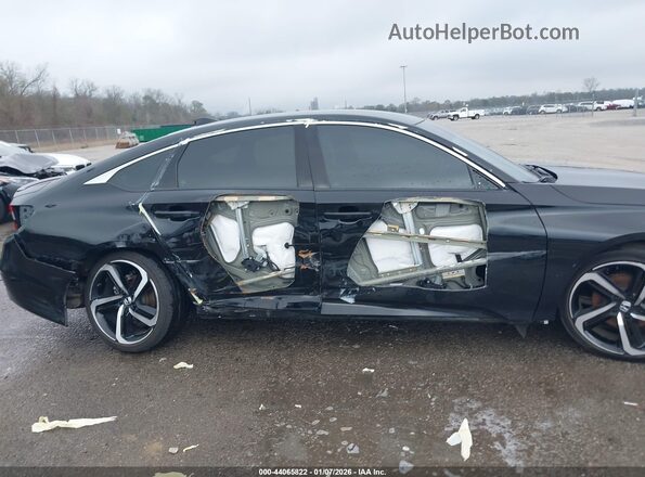 1HGCV1F40NA033873 2022 HONDA ACCORD Black წინა ხედი