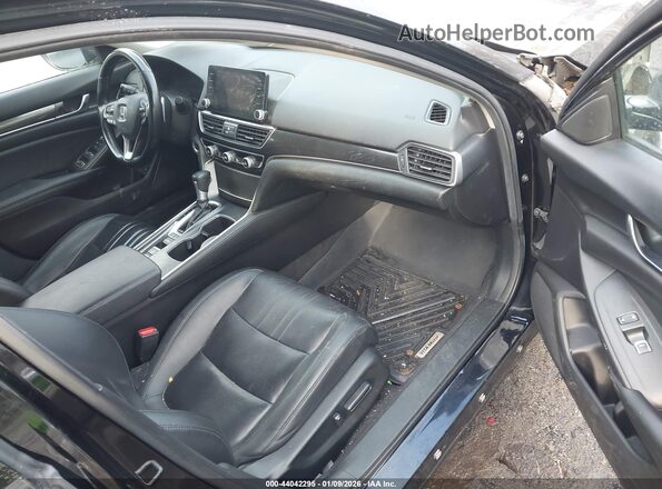 1HGCV1F47MA094670 2021 HONDA ACCORD Black წინა სალონის ხედი