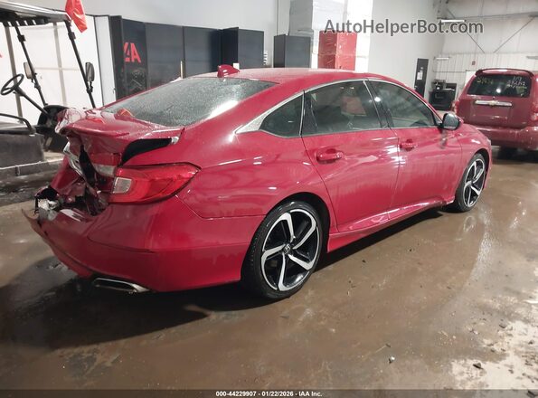 1HGCV2F30KA031355 2019 HONDA ACCORD Red Задня права чверть