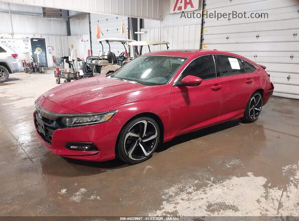 1HGCV2F30KA031355 2019 HONDA ACCORD Red Передня ліва чверть