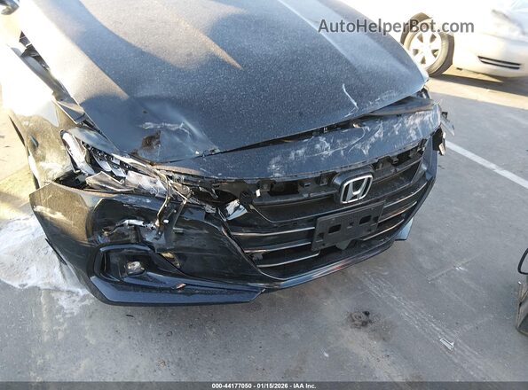 1HGCV2F37MA008240 2021 HONDA ACCORD Black Front view