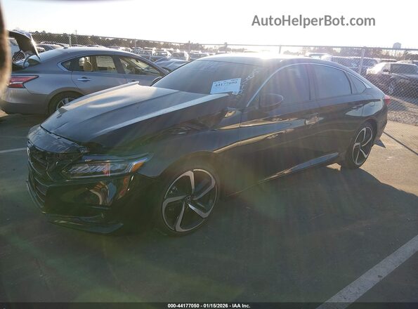 1HGCV2F37MA008240 2021 HONDA ACCORD Black Front left