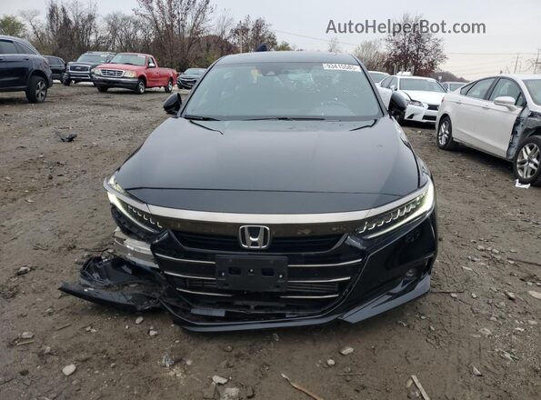 1HGCV2F3XNA010680 2022 HONDA ACCORD Black Front view