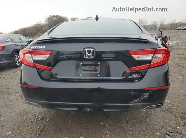 1HGCV2F3XNA010680 2022 HONDA ACCORD Black Rear view