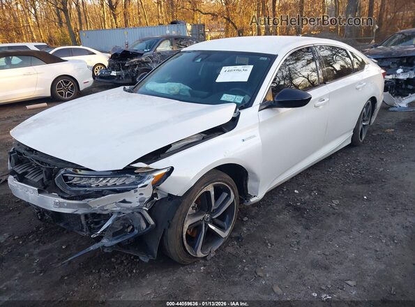 1HGCV3F20NA005453 2022 HONDA ACCORD Белый Передняя левая четверть