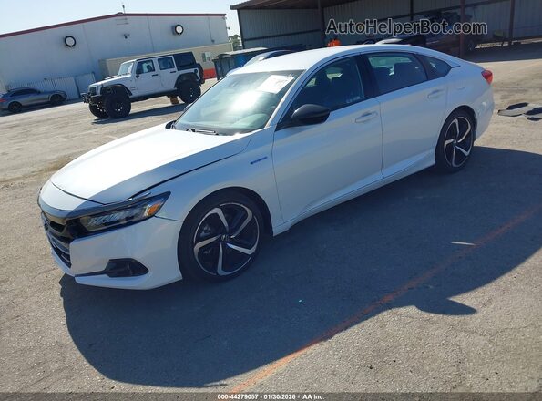 1HGCV3F22NA047719 2022 HONDA ACCORD White წინა მარცხენა ხედი სამი მეოთხედიდან