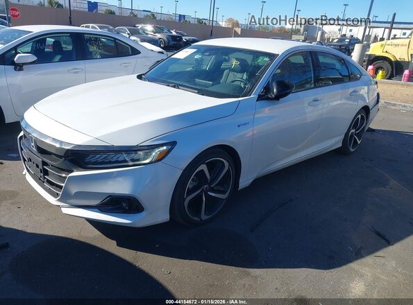 1HGCV3F25NA005447 2022 HONDA ACCORD White Առջևի ձախ երեք քառորդ տեսարան