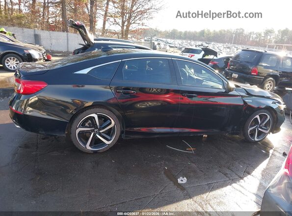 1HGCV3F26NA044046 2022 HONDA ACCORD HYBRID Black Widok wnętrza z tyłu