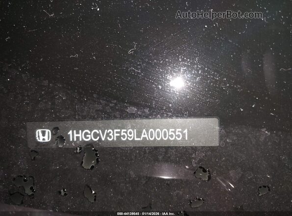1HGCV3F59LA000551 2020 HONDA ACCORD HYBRID White 