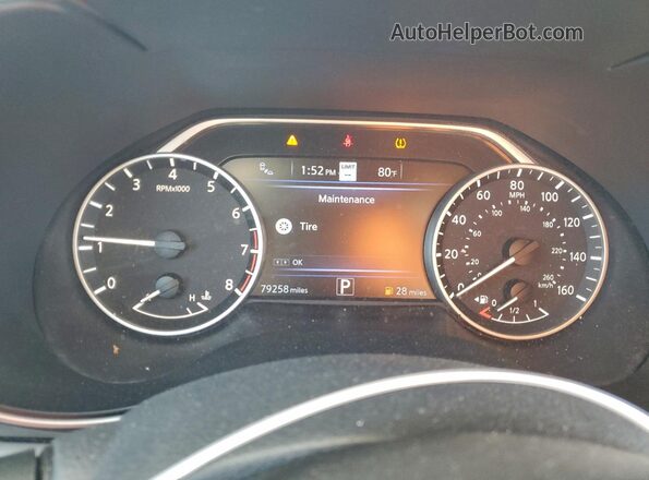 1N4AA6CVXMC512760 2021 NISSAN MAXIMA Синий Вид щитка приборов
