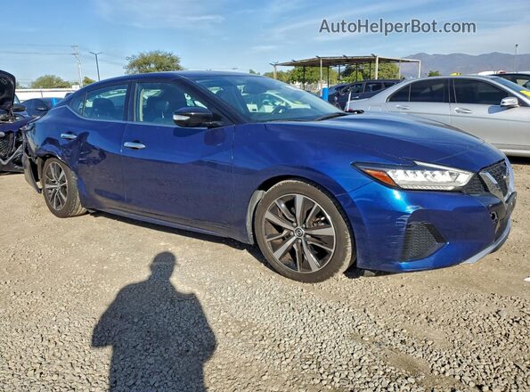 1N4AA6CVXMC512760 2021 NISSAN MAXIMA Синий Передняя правая четверть