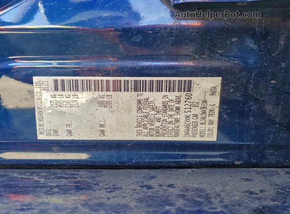 1N4AA6CVXMC512760 2021 NISSAN MAXIMA Синий Вид подкапотного пространства
