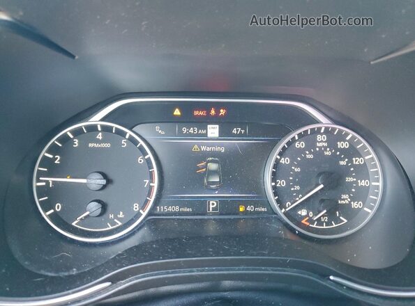 1N4AA6EV3LC383630 2020 NISSAN MAXIMA SR Black ხელსაწყოთა პანელის ხედი