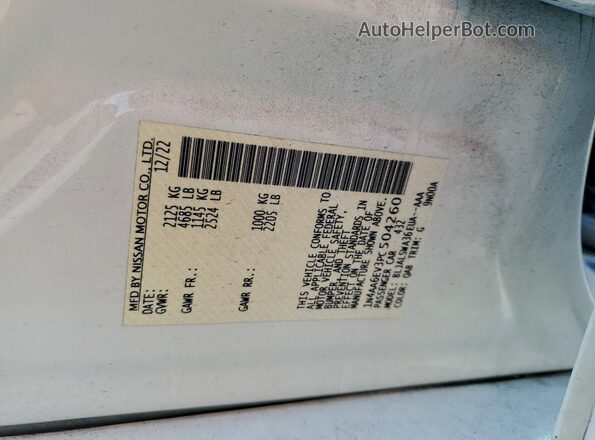 1N4AA6EV3PC504260 2023 NISSAN MAXIMA SR Белый Вид подкапотного пространства