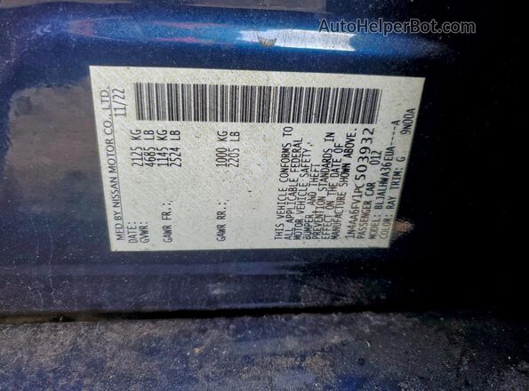 1N4AA6FV1PC503932 2023 NISSAN MAXIMA PLATINUM Blue Vista del compartimento del motor