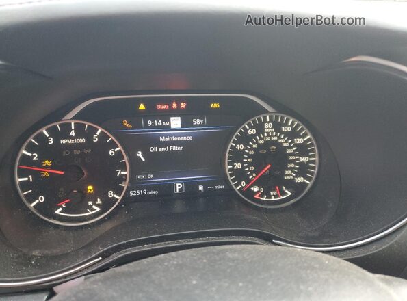 1N4AA6FV3MC503880 2021 NISSAN MAXIMA PLATINUM Gray Instrument cluster view
