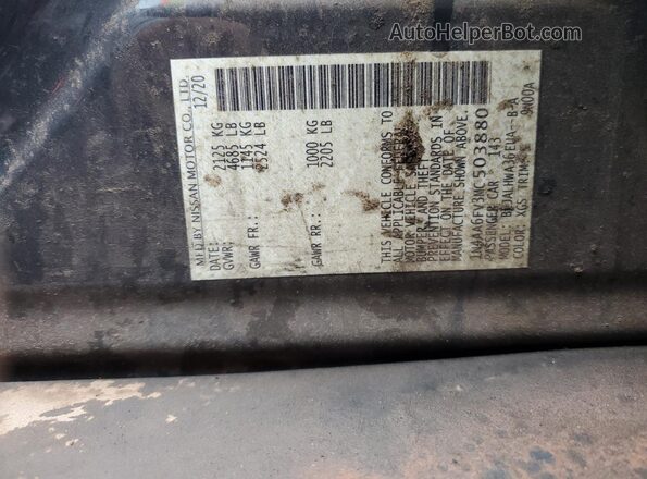 1N4AA6FV3MC503880 2021 NISSAN MAXIMA PLATINUM Gray Engine compartment view