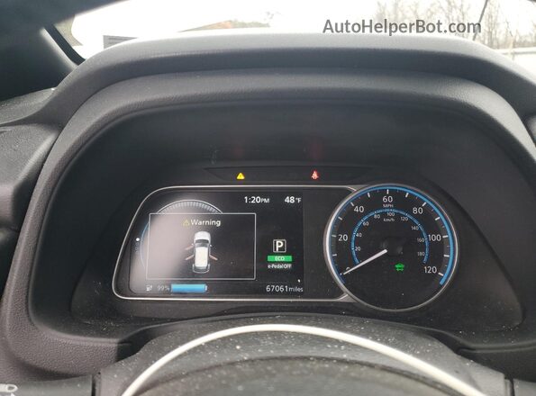 1N4AZ1CP8LC310026 2020 NISSAN LEAF Silver Вид щитка приладів