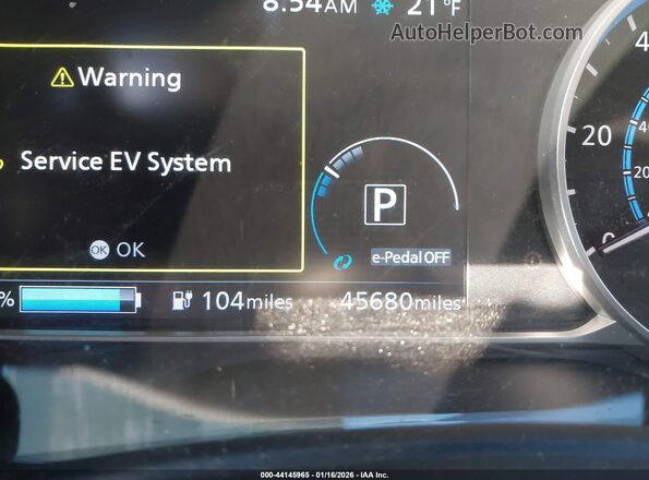 1N4AZ1CV2MC556196 2021 NISSAN LEAF Black Вид задніх сидінь