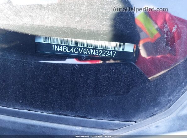 1N4BL4CV4NN322347 2022 NISSAN ALTIMA Gray Widok komory silnika