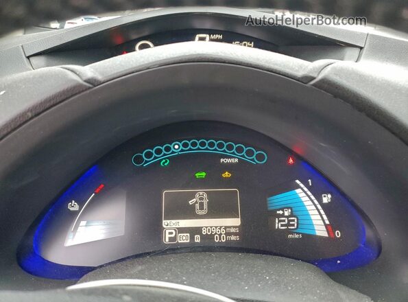 1N4BZ0CP1GC304170 2016 NISSAN LEAF Black Widok zestawu wskaźników