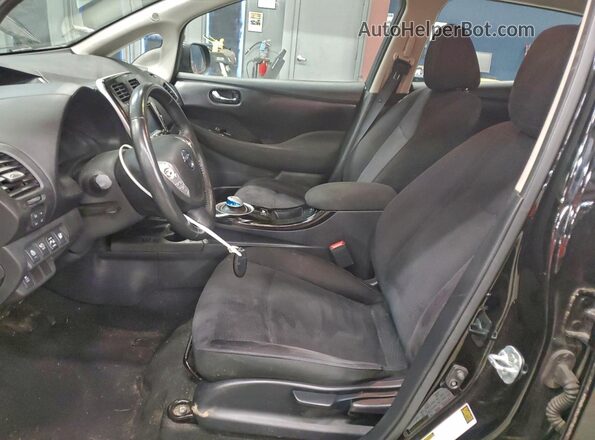 1N4BZ0CP1GC314293 2016 NISSAN LEAF Black წინა სალონის ხედი