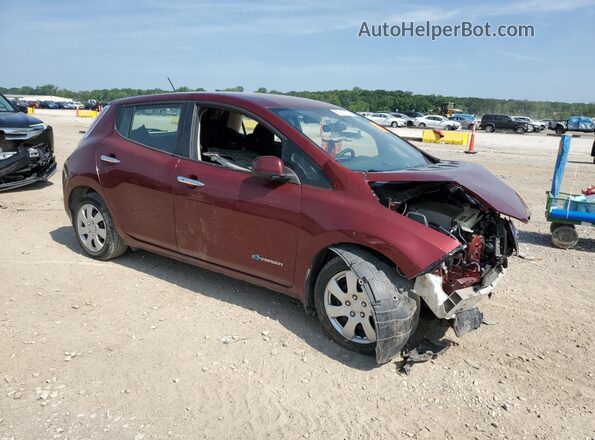 1N4BZ0CP5GC313096 2016 NISSAN LEAF Burgundy Delantero derecho