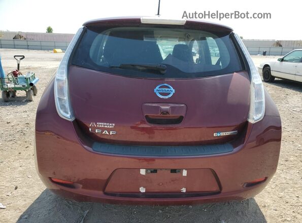 1N4BZ0CP5GC313096 2016 NISSAN LEAF Burgundy Vista trasera