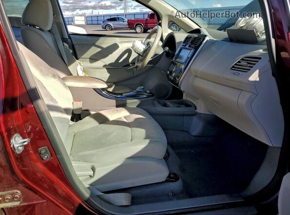 1N4BZ0CP7GC301158 2016 NISSAN LEAF Burgundy Սալոնի դիմացի տեսք