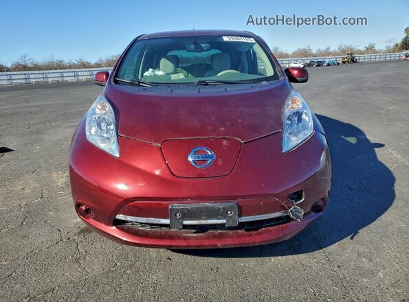 1N4BZ0CP7GC301158 2016 NISSAN LEAF Burgundy Դիմացի տեսք