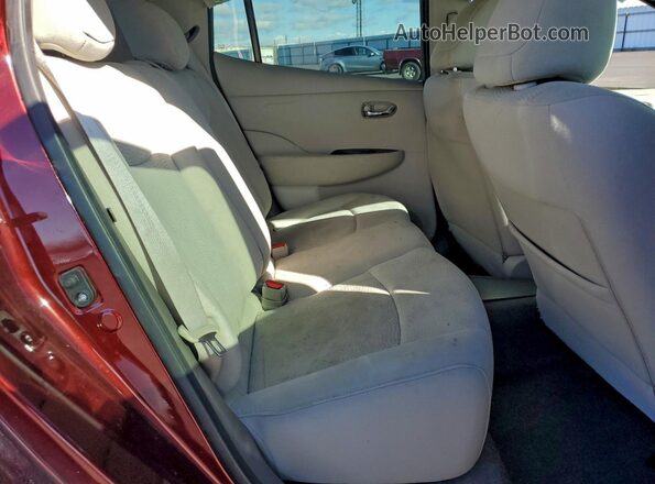 1N4BZ0CP7GC301158 2016 NISSAN LEAF Burgundy Հետևի նստատեղերի տեսք