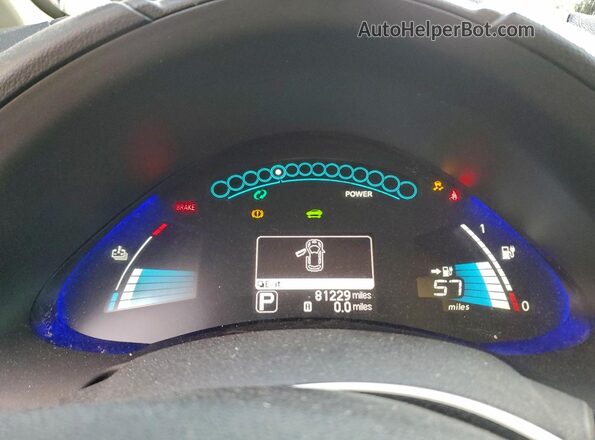 1N4BZ0CP9GC314820 2016 NISSAN LEAF Silver Vista del cuadro de instrumentos