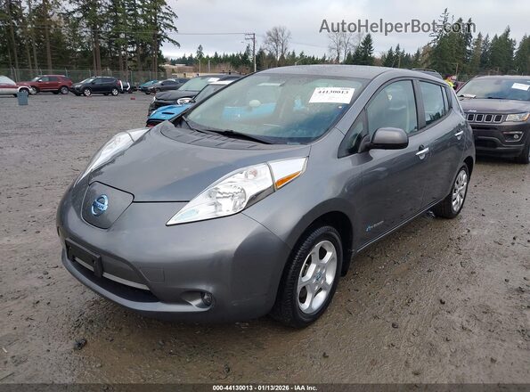 1N4BZ0CP9HC304967 2017 NISSAN LEAF Gray Առջևի ձախ երեք քառորդ տեսարան