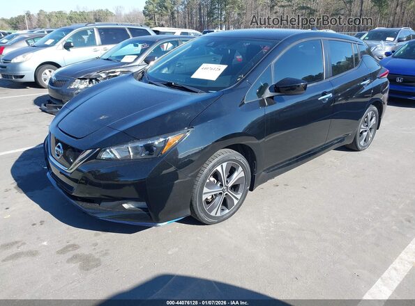 1N4BZ1CV2MC555733 2021 NISSAN LEAF Black Vista tres cuartos delantera izquierda