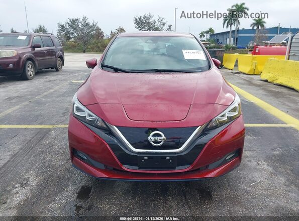 1N4BZ1CV5MC552518 2021 NISSAN LEAF Red Instrument cluster view