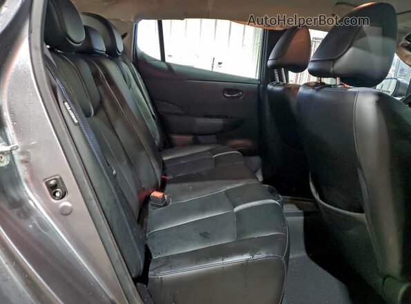 1N4BZ1DV0MC556202 2021 NISSAN LEAF Gray Հետևի նստատեղերի տեսք
