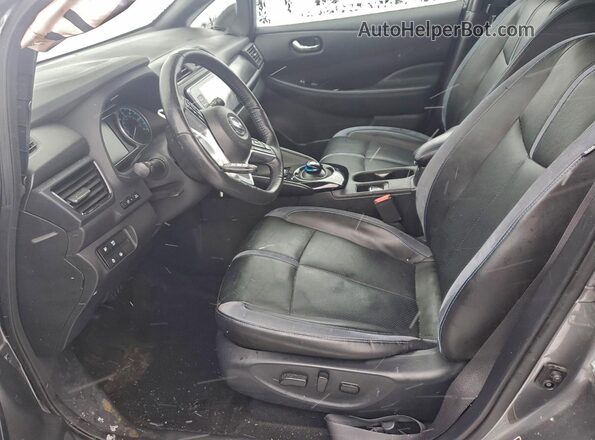 1N4BZ1DV0MC556202 2021 NISSAN LEAF Gray Սալոնի դիմացի տեսք