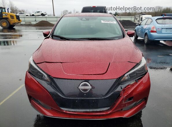 1N4CZ1CV0PC563113 2023 NISSAN LEAF Burgundy Вид спереду