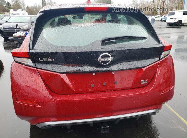 1N4CZ1CV0PC563113 2023 NISSAN LEAF Burgundy Вид ззаду